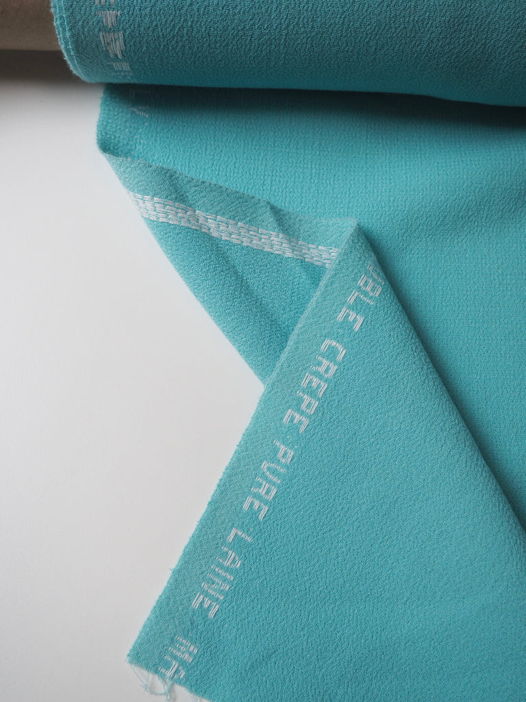 Aqua Double Wool Crepe