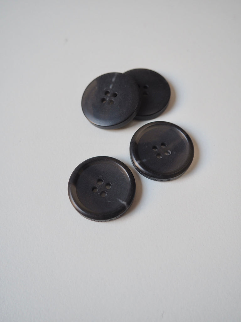 Branded Dark Faux Horn Buttons 23mm