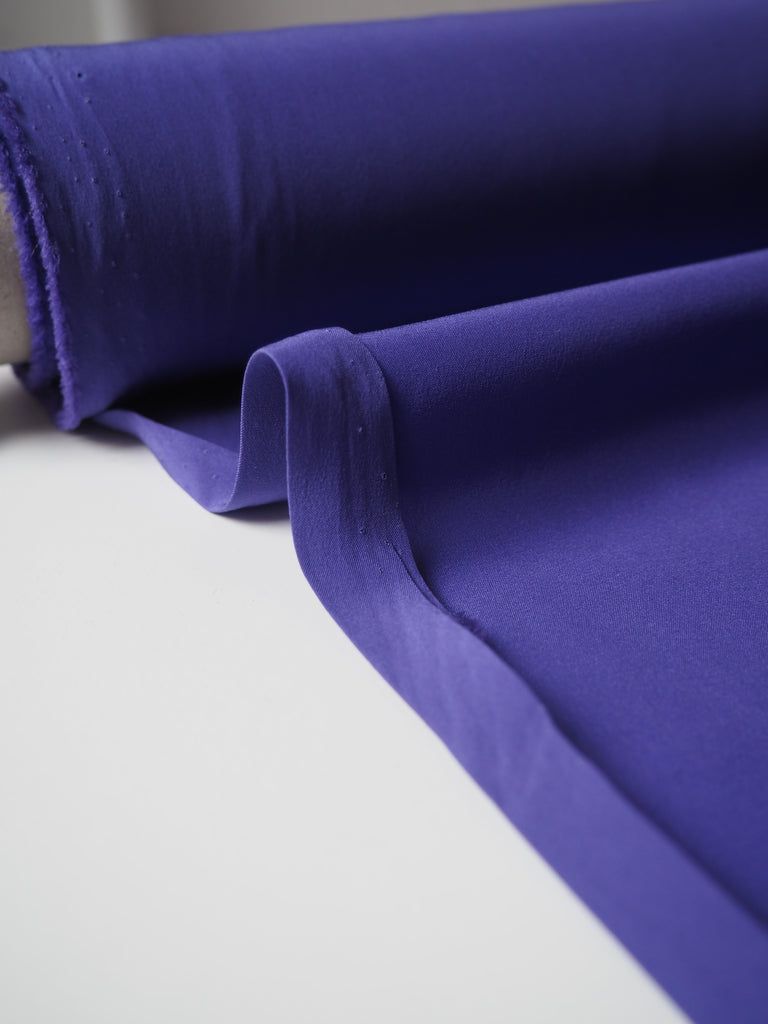 Rich Violet Silk Crepe de Chine