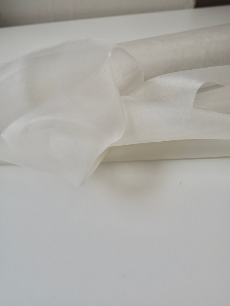 Ivory Heavy Silk Organza