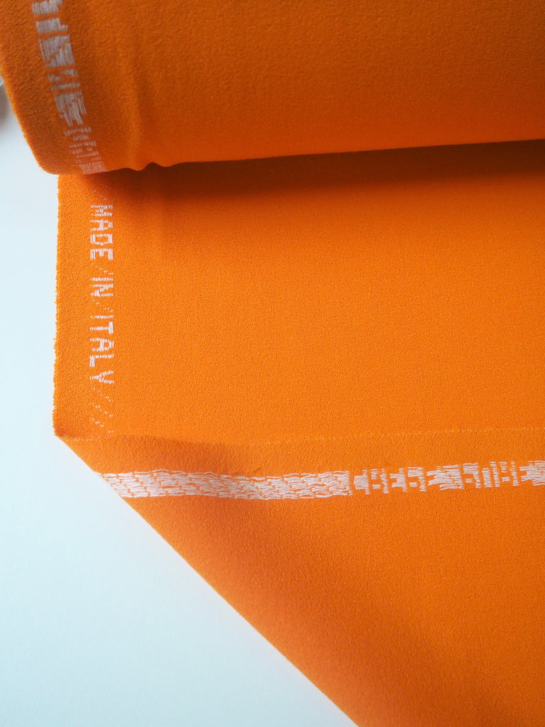 Tangerine Wool Crepe