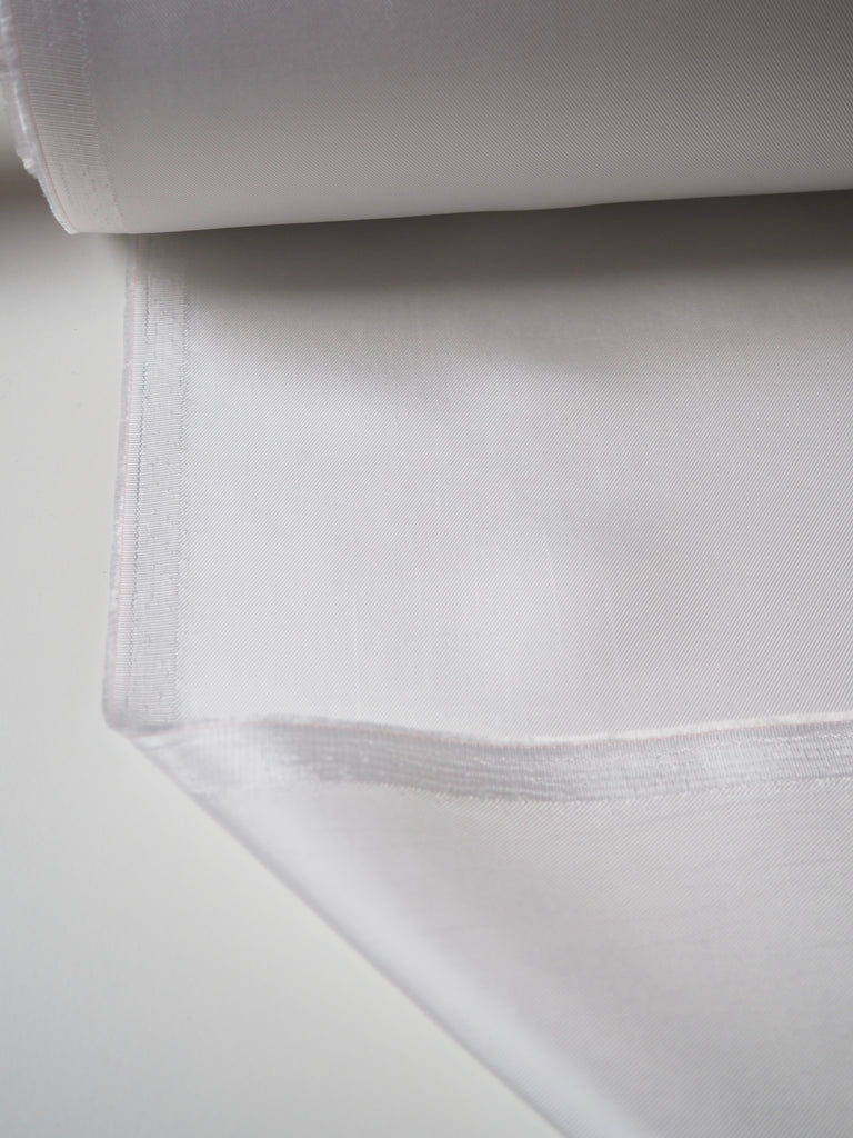 Optic White Viscose Satin Twill Lining