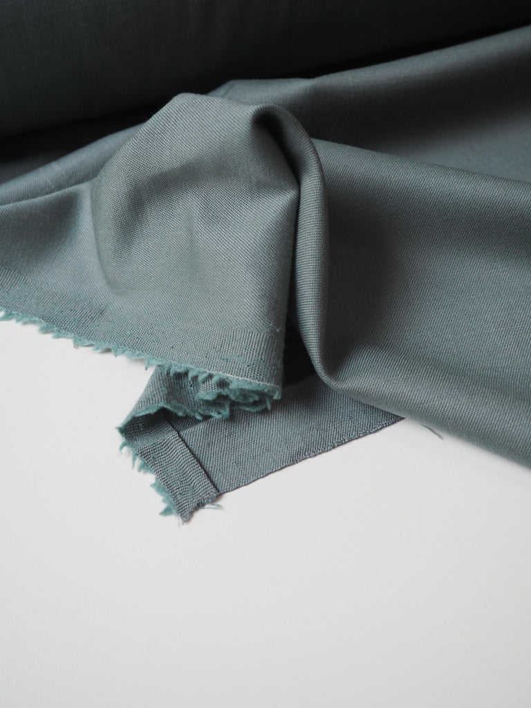 Seafoam Wool + Tencel Twill