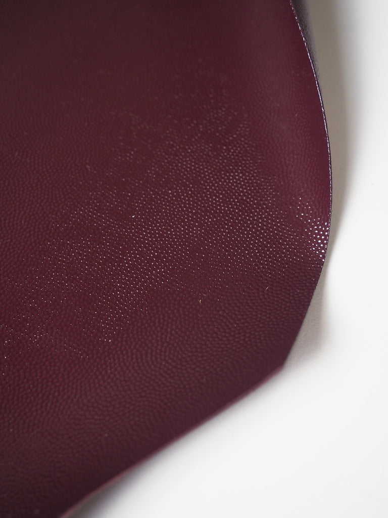 Deep Merlot Embossed Shiny Calfskin