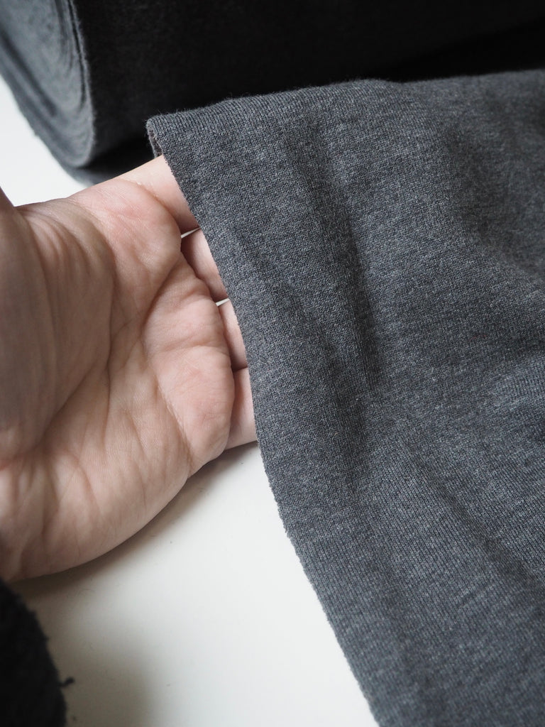 Graphite Cotton Loopback Jersey