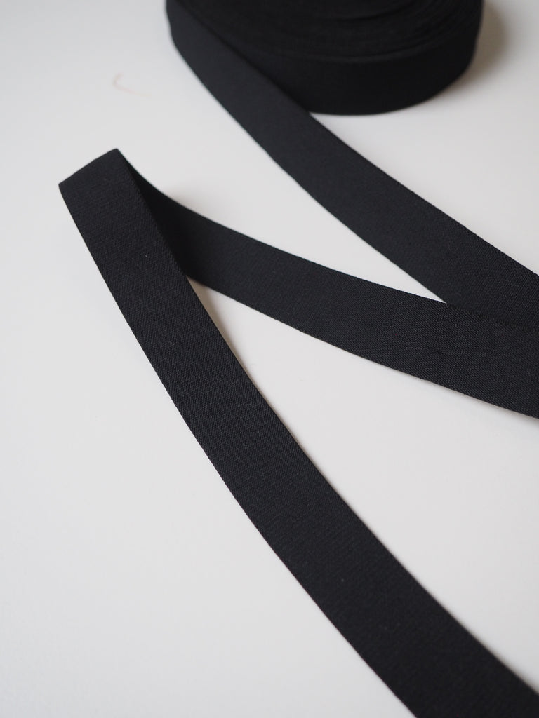 Black Plush Elastic 20mm