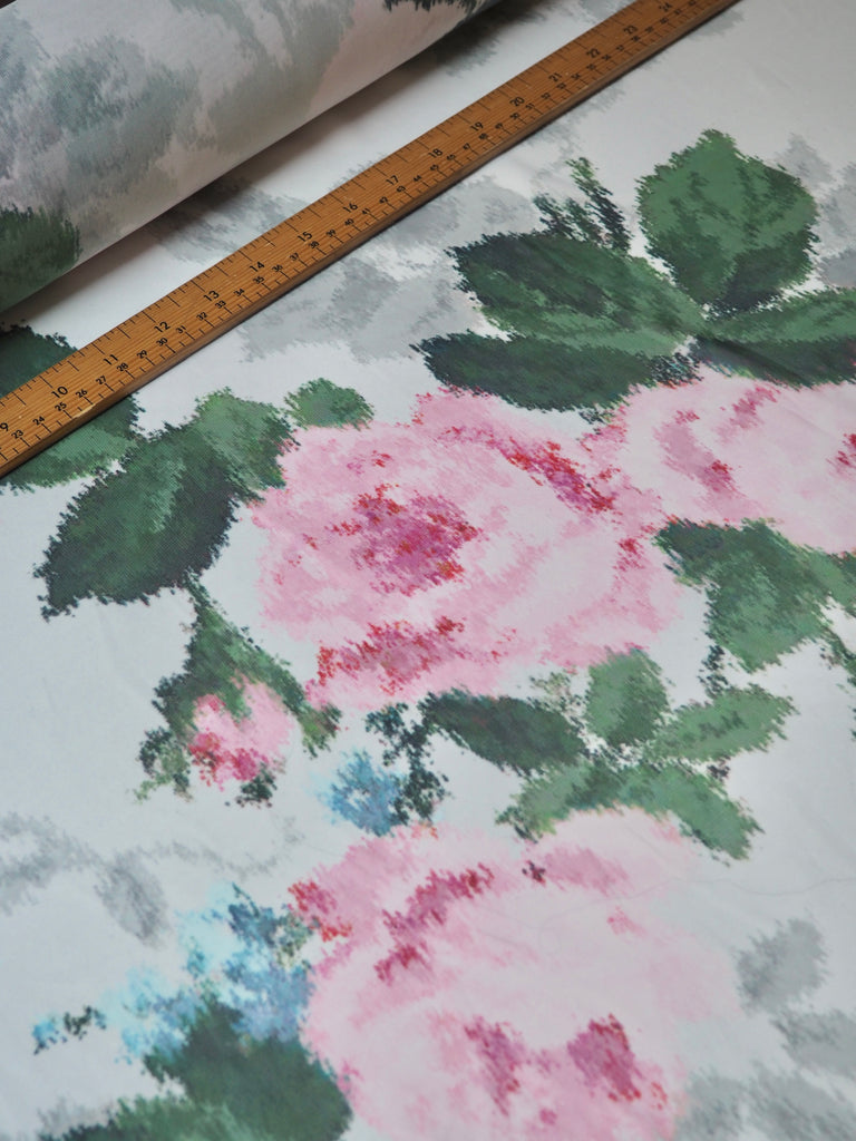 Pink Rose Warped Chiffon