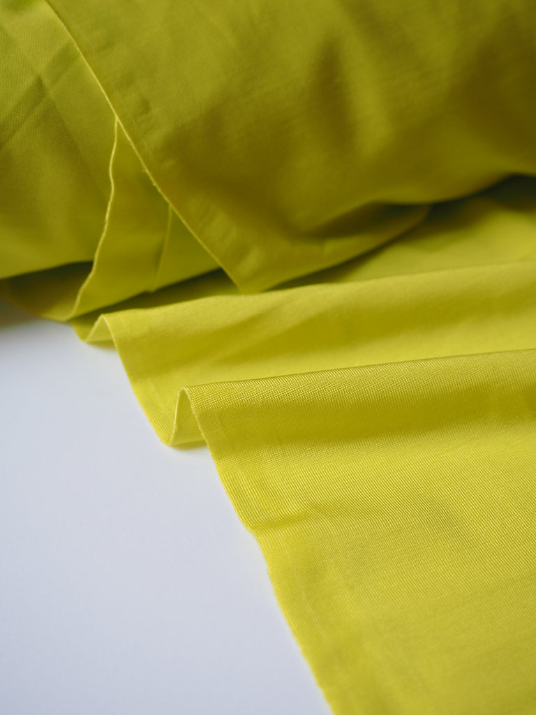 Lime Satin Viscose Jersey