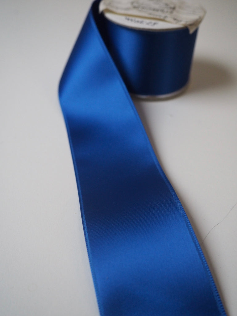 Sapphire Double Faced Satin Ribbon 40mm