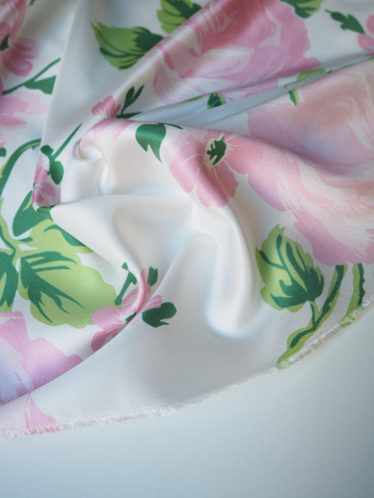 Pink Rose Silk Twill