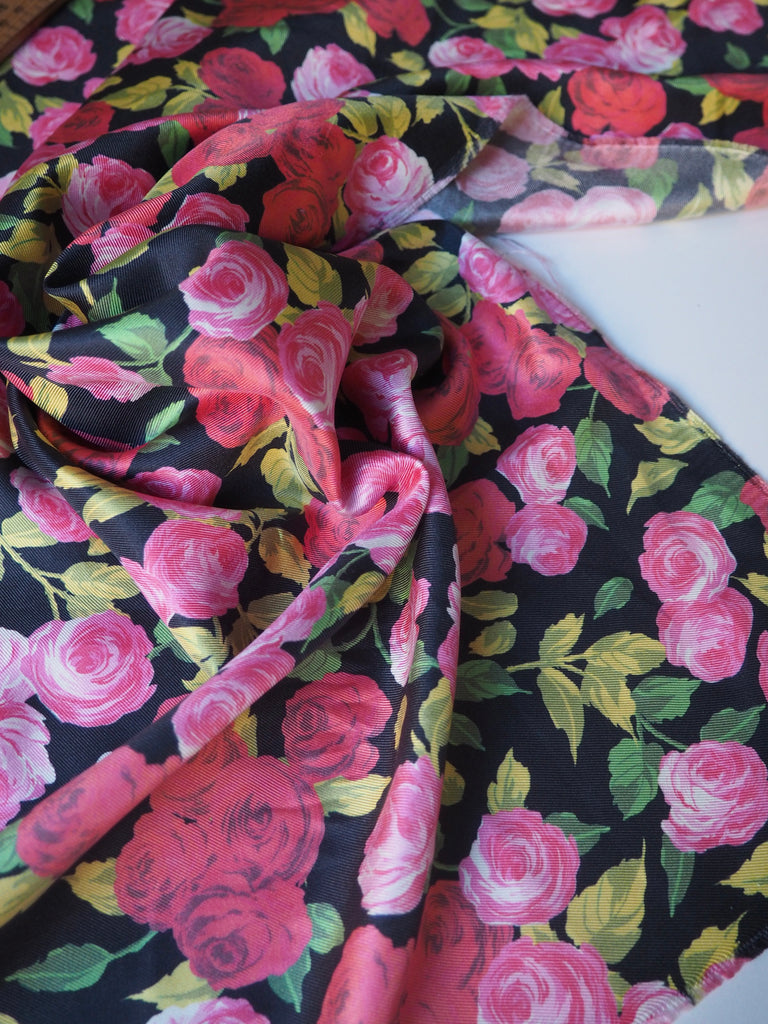 Amour Bloom Silk Twill