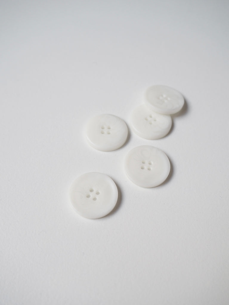 White Ridged Corozo Buttons 17mm/28L