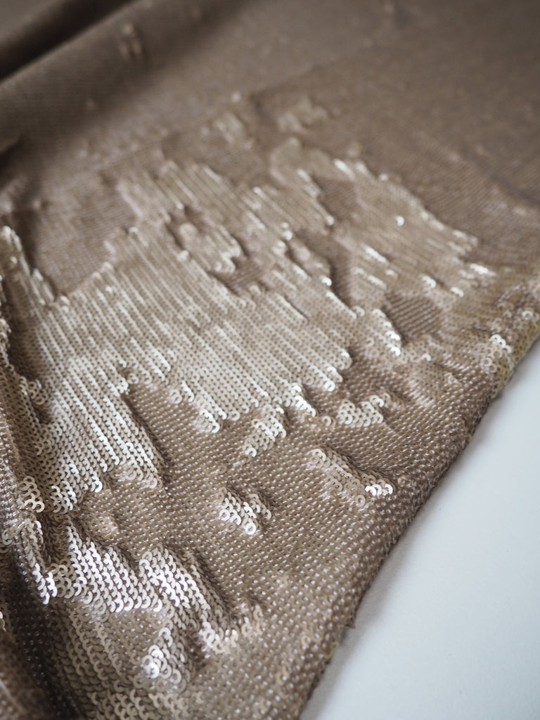 Soft Gold Sequin Viscose Jersey