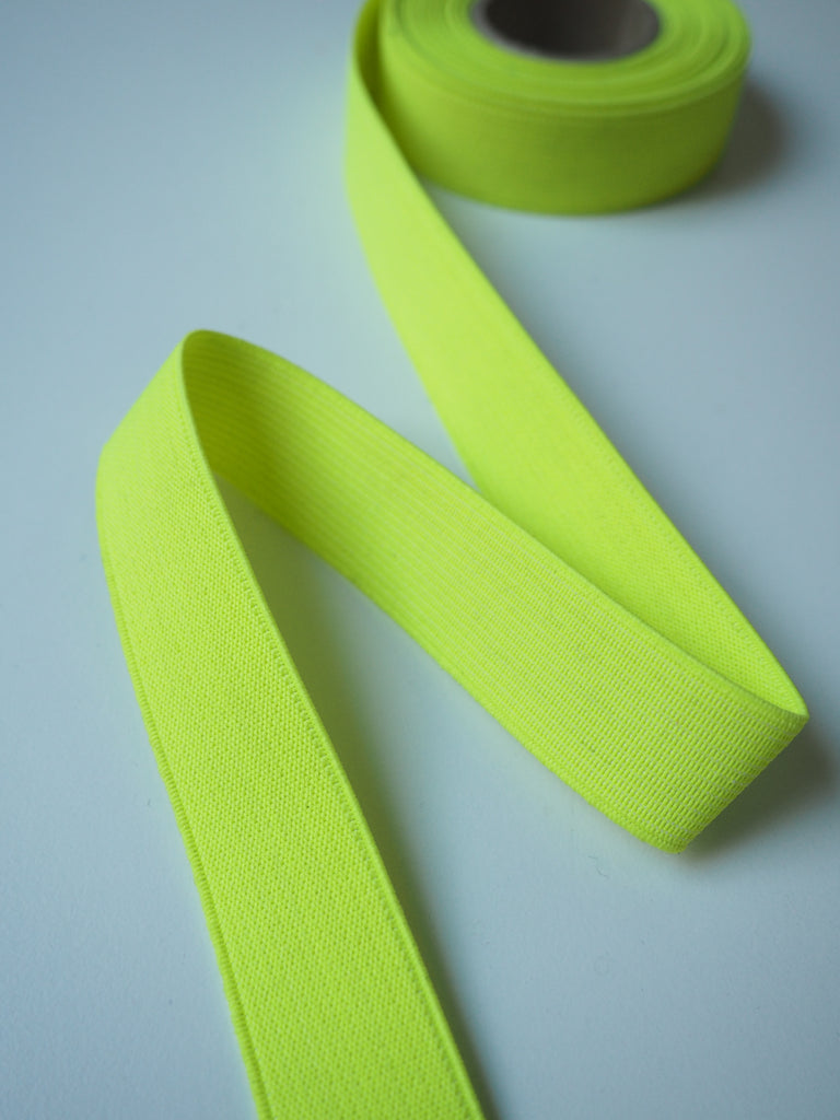 Neon Yellow Elastic 25mm