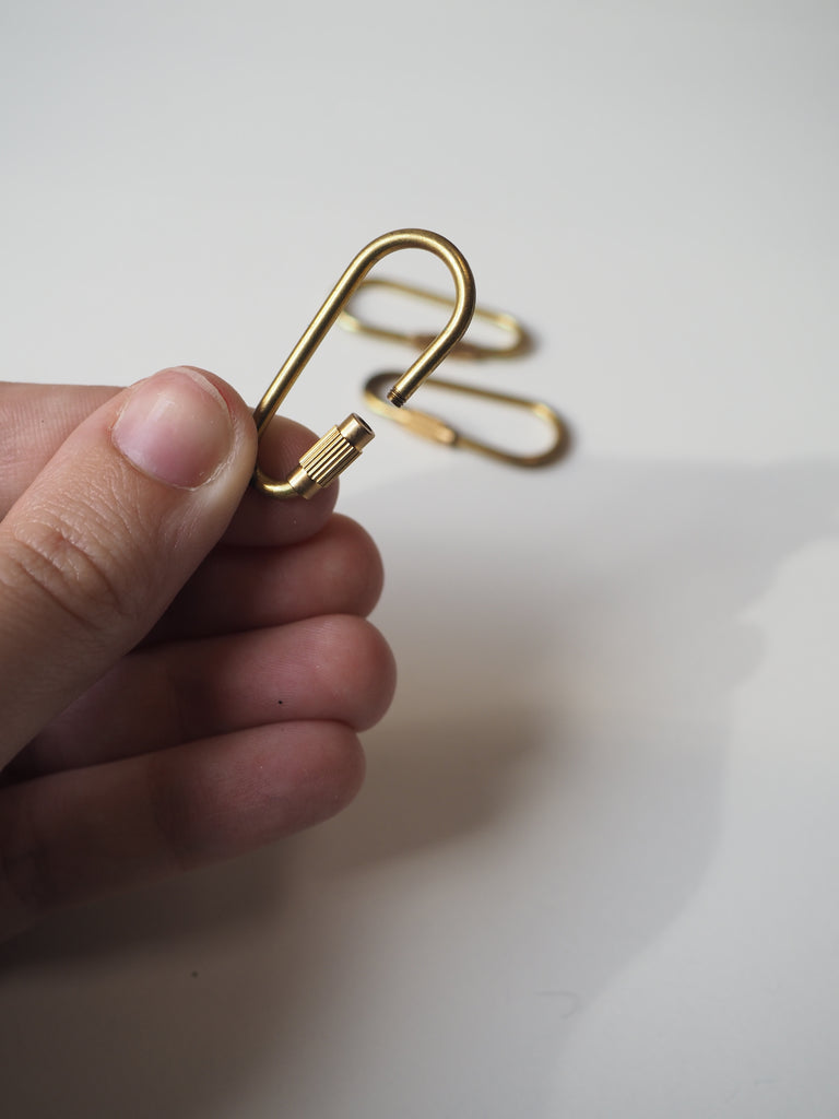 Brass Twist Lock Carabiner 36mm
