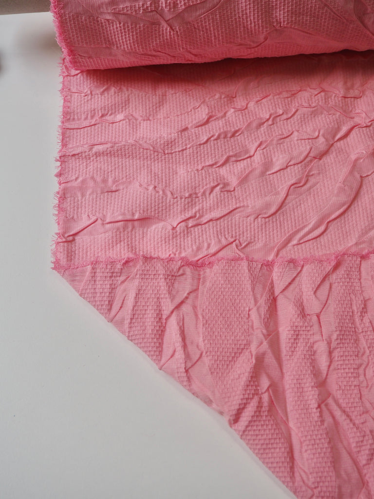 Light Pink Cotton/Silk Zebra Cloqué