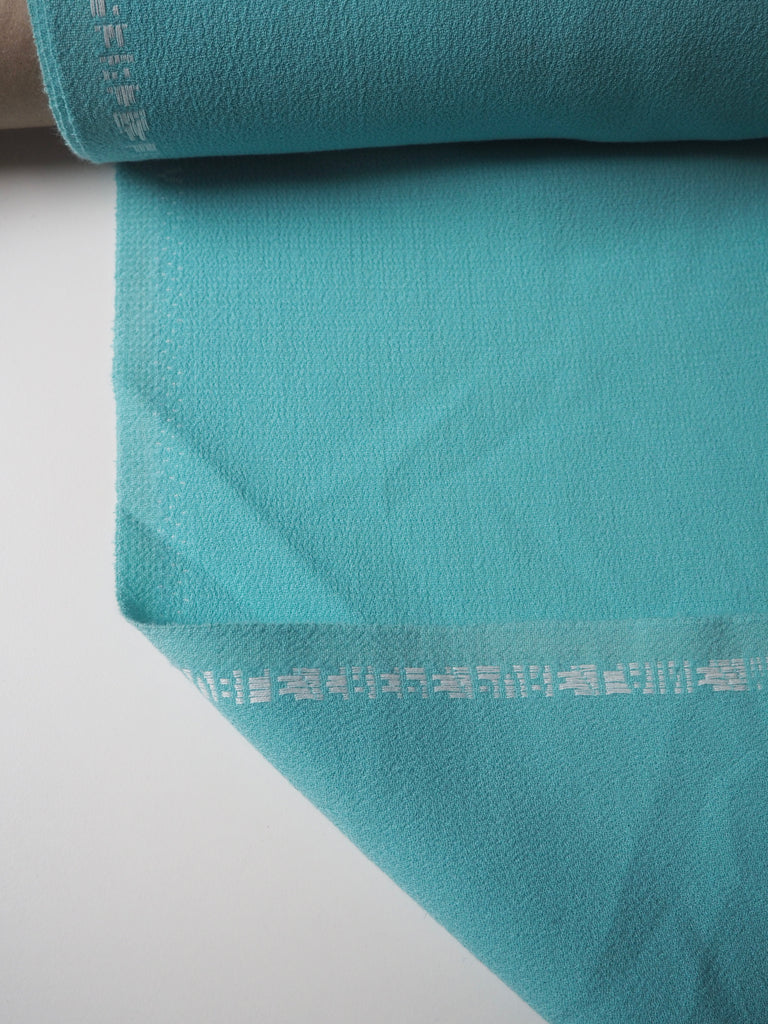 Aqua Double Wool Crepe