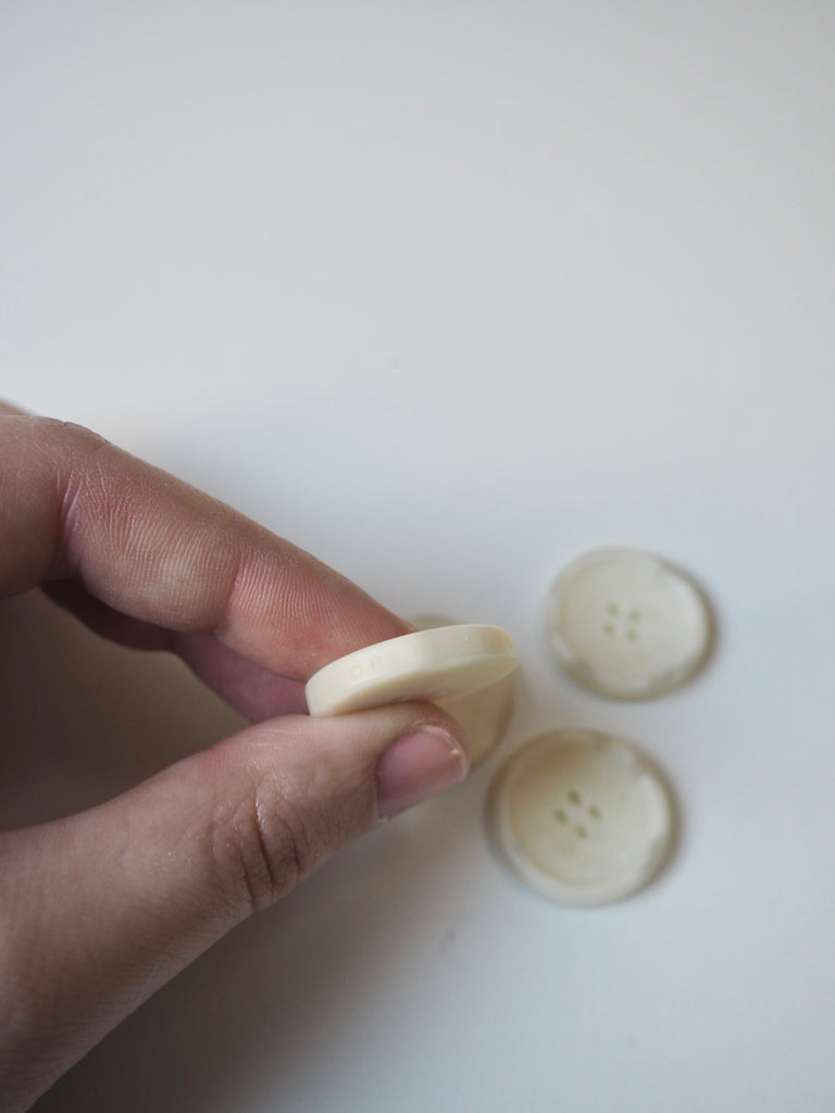 Branded Cream Faux Horn Buttons 26mm