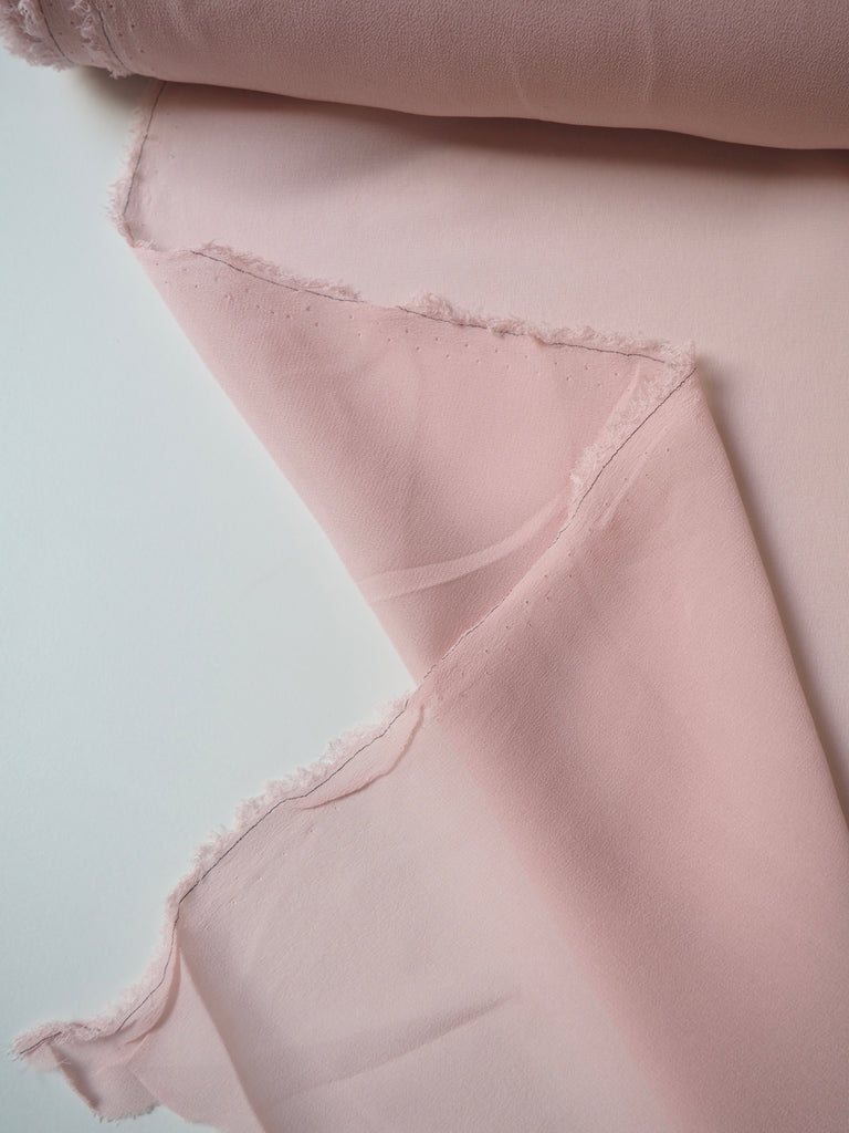 Salmon Silk Chiffon