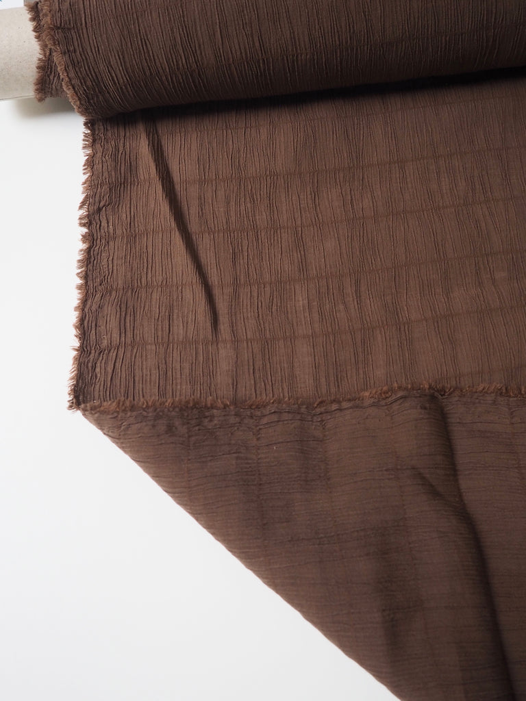 Brown Crinkle Viscose