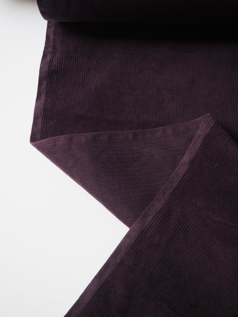 Deep Burgundy Cotton Corduroy