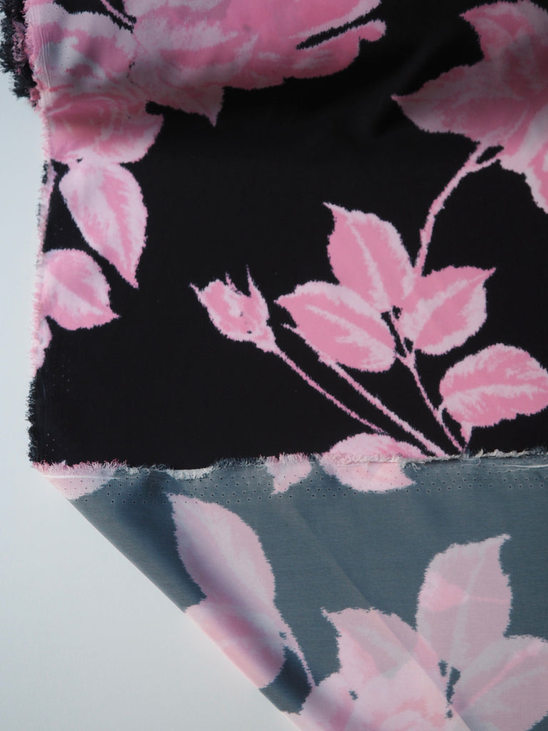 Pink Shadow Rose Crepe de Chine