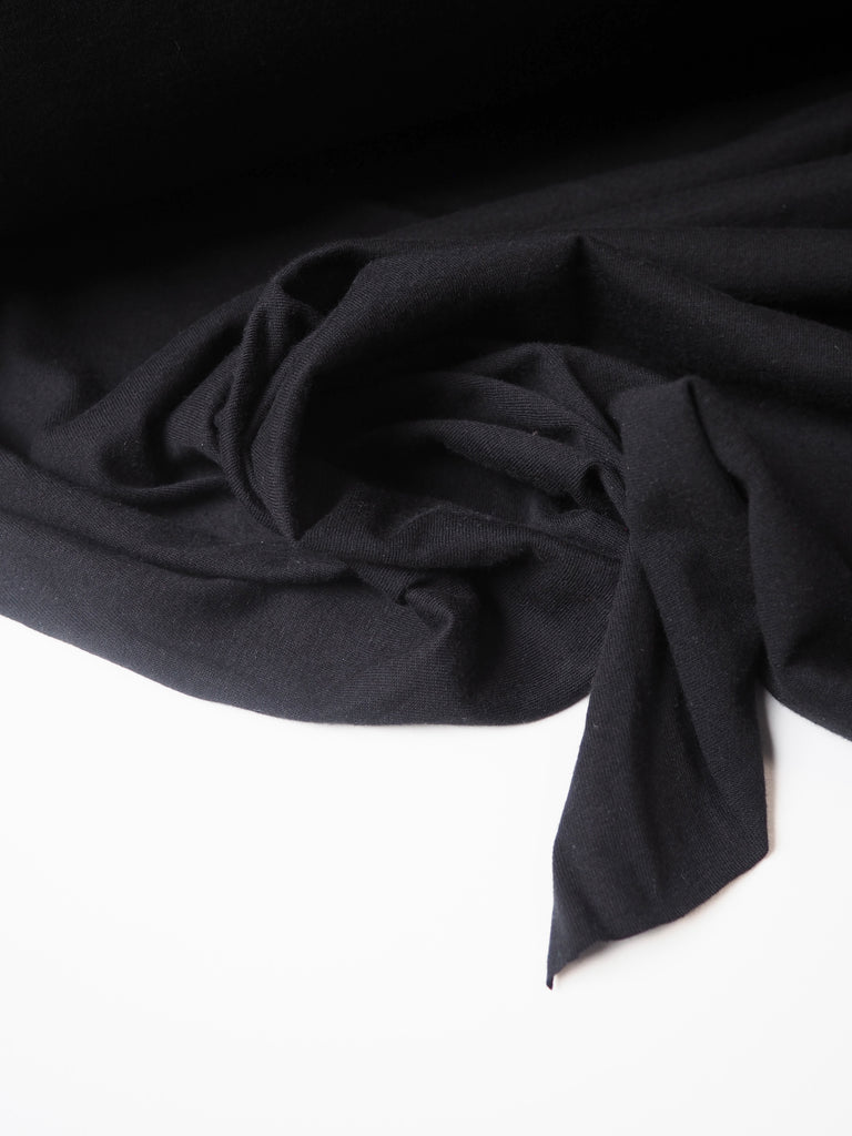 Black Cotton T-shirt Jersey