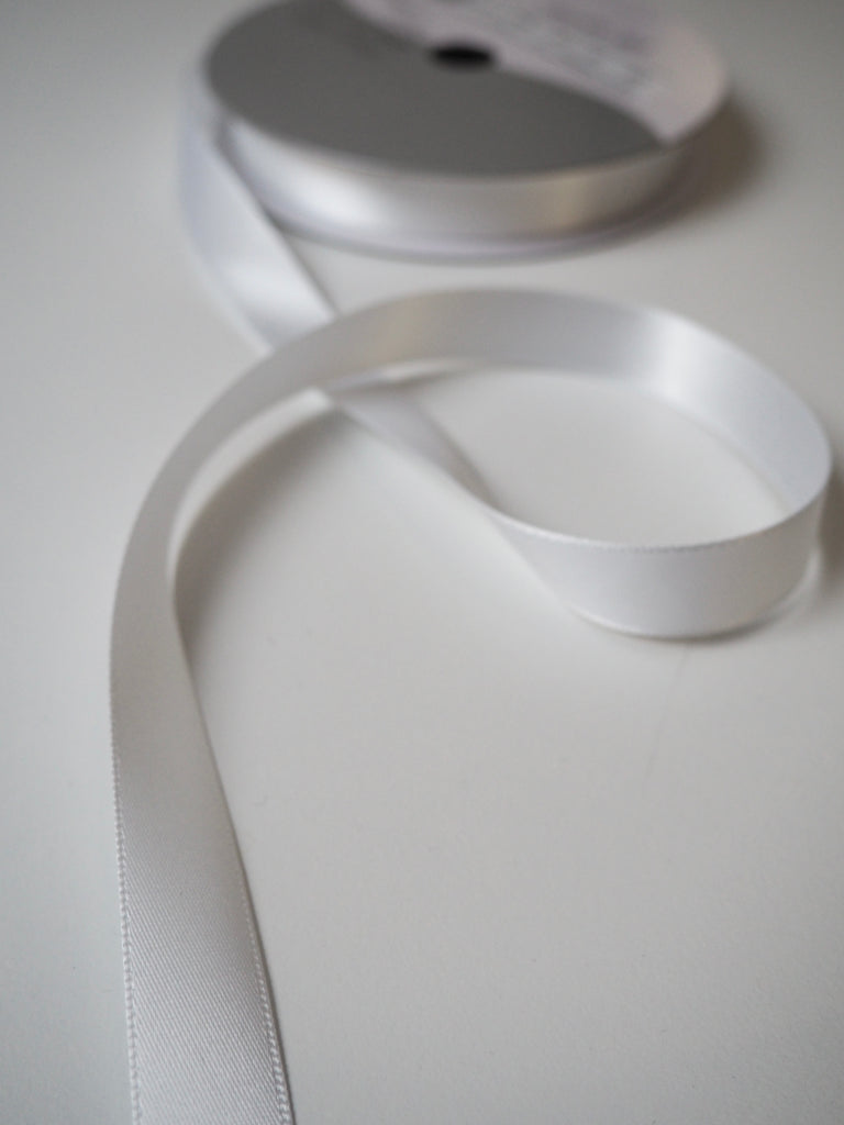 Shindo White Satin Ribbon 15mm