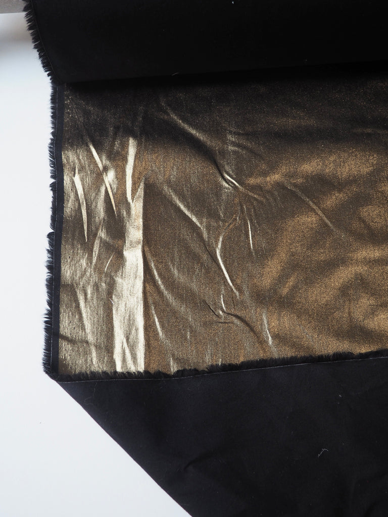 Bronze Foiled Black Cotton