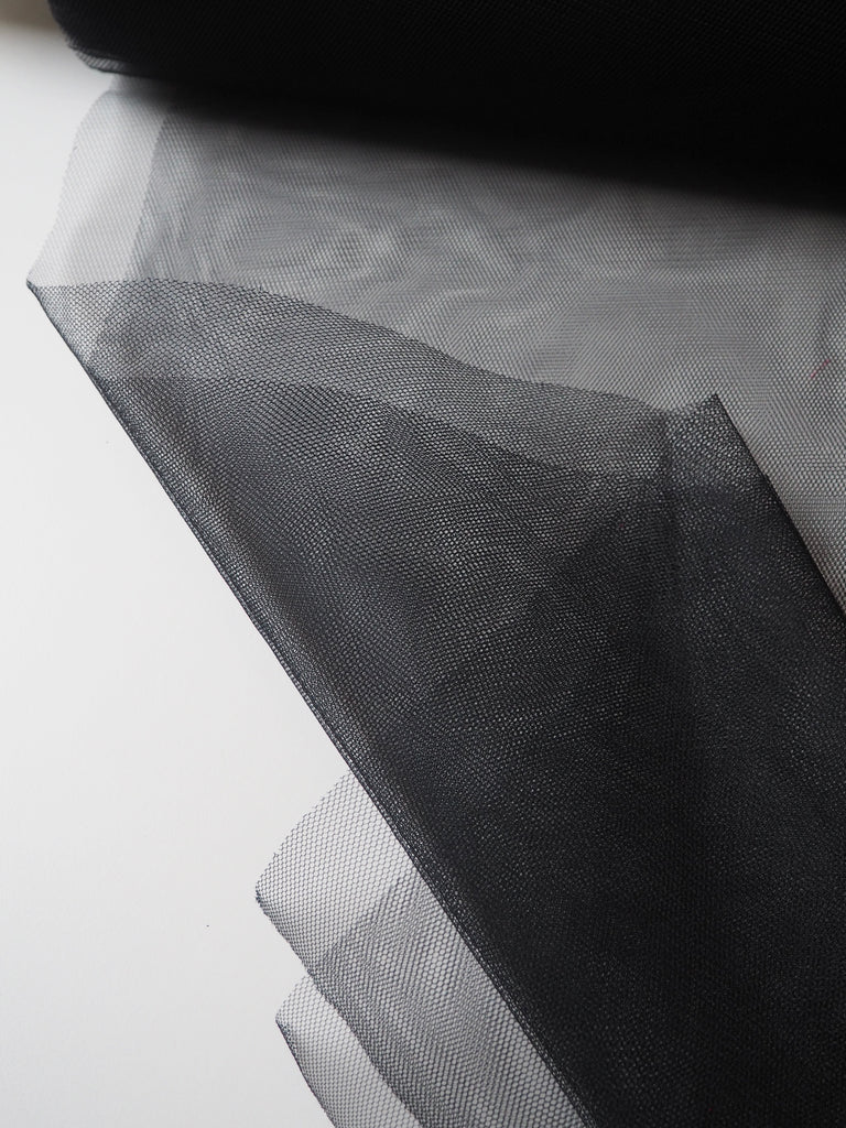 Black Semi-Rigid Extra Wide Tulle