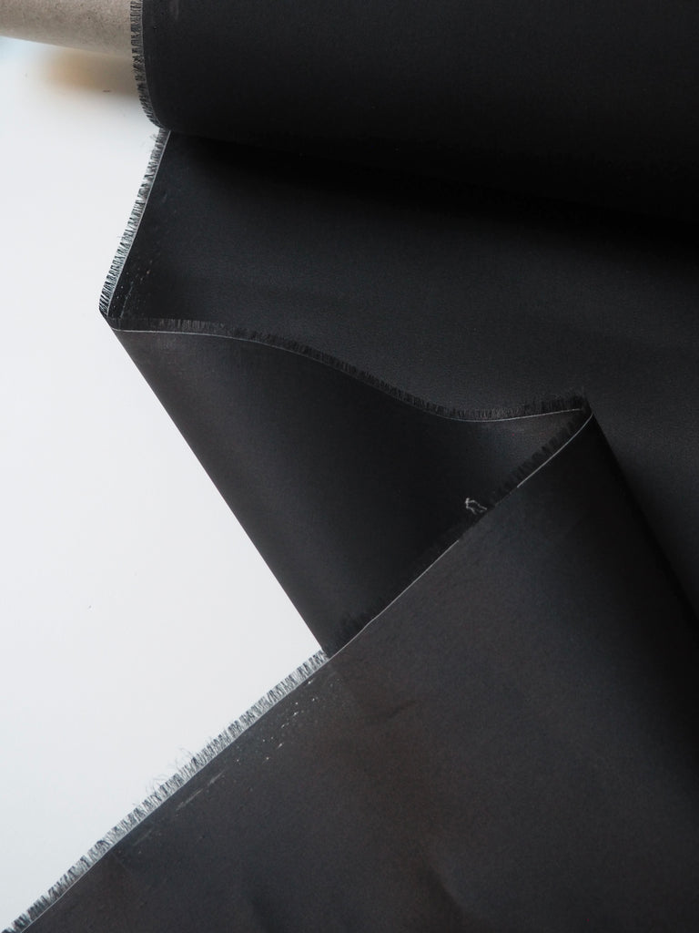 Black Silk Satin Organza