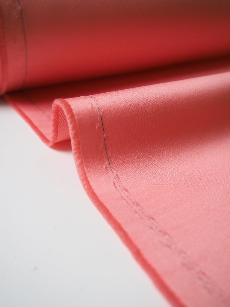 Coral Twill-Backed Heavy Satin