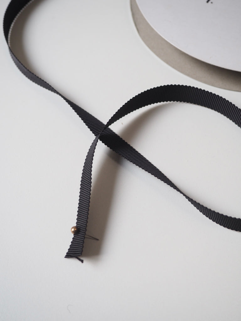 Black Grosgrain Ribbon 12mm