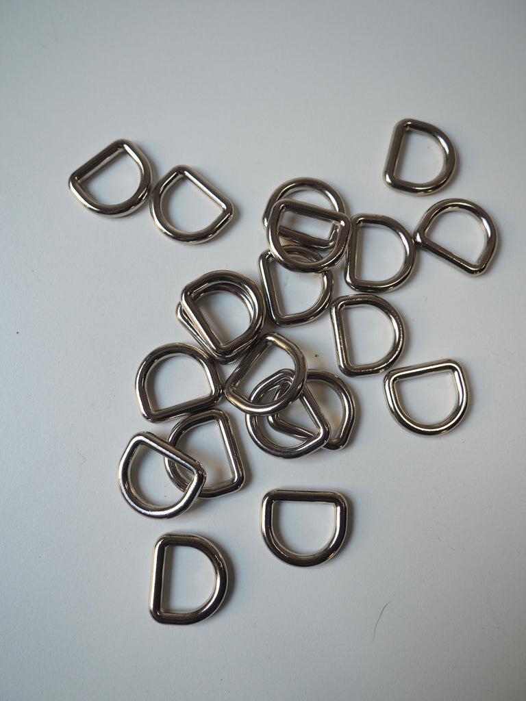 Silver D-ring 25mm