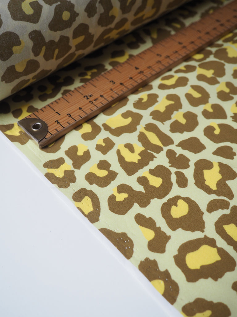 Yellow Leopard Light Cotton Poplin