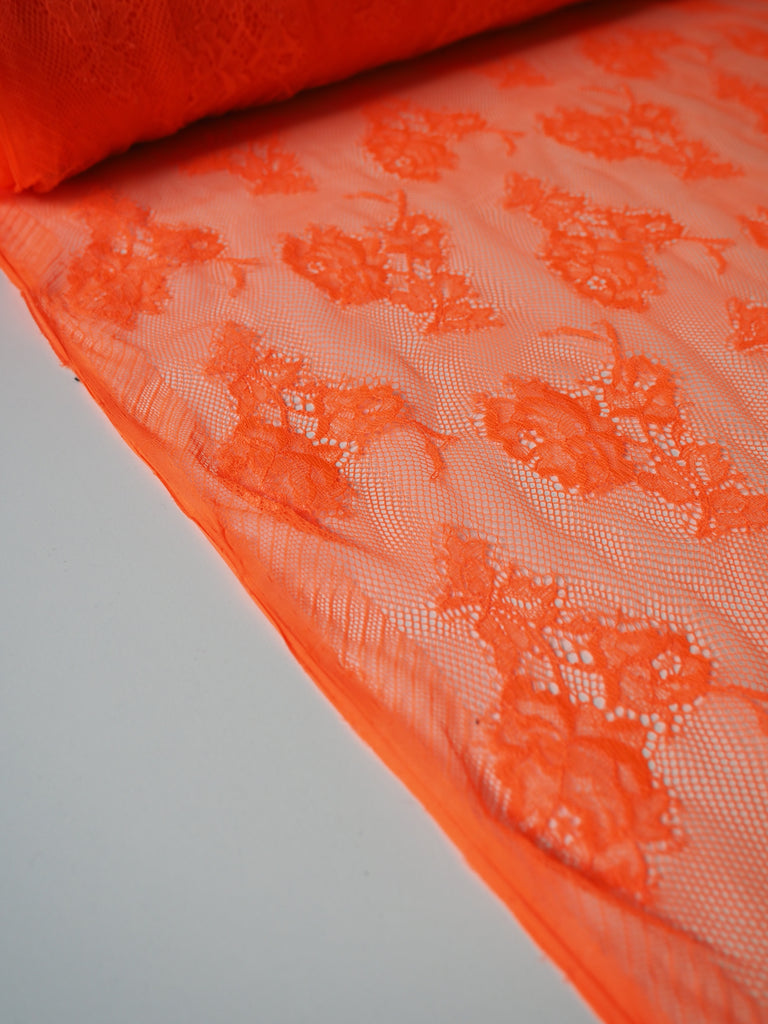 Neon Orange Chantilly Lace