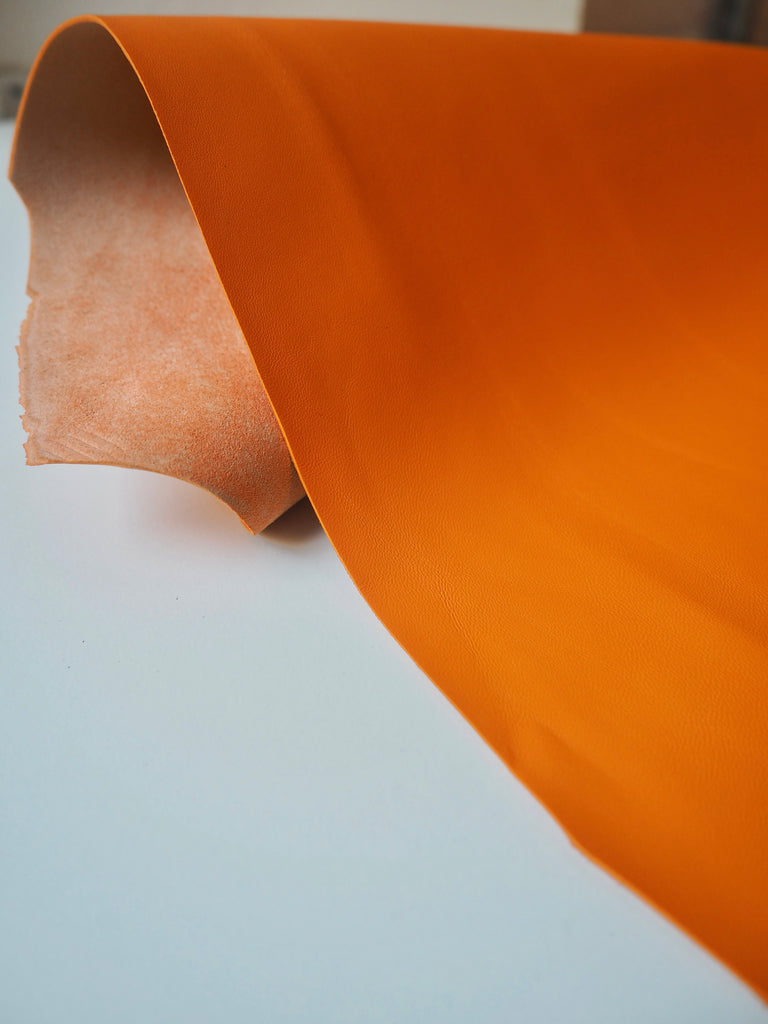 Orange Thick Calfskin