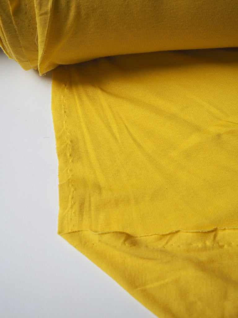 Lemon Cotton 1x1 Rib Jersey