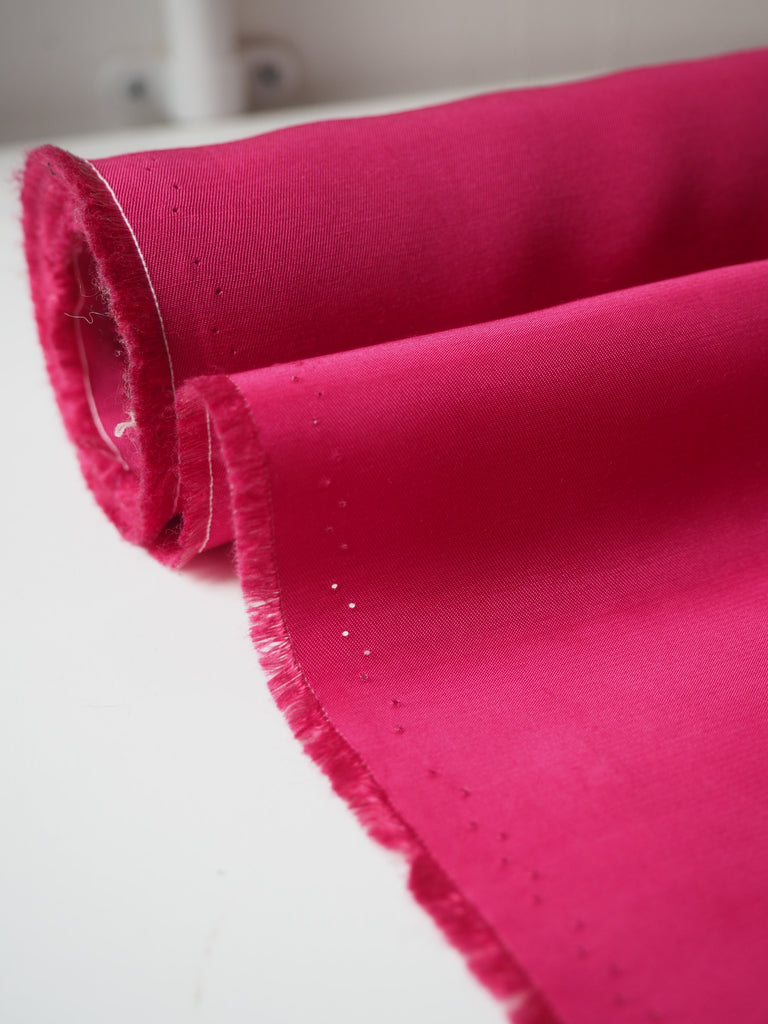 Hot Pink Viscose Satin Twill