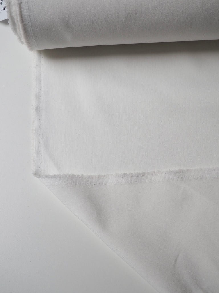 White Stretch Cotton Twill