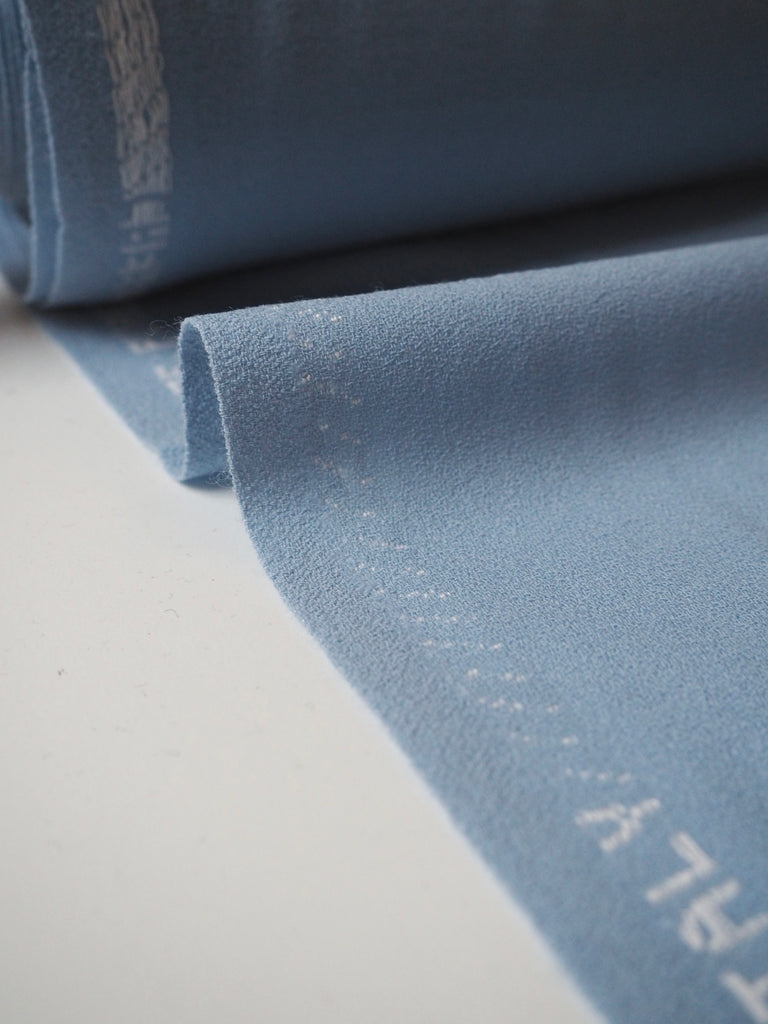 Sky Blue Wool Crepe