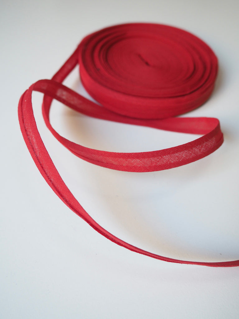 Red Poly-Cotton Bias Binding 6mm