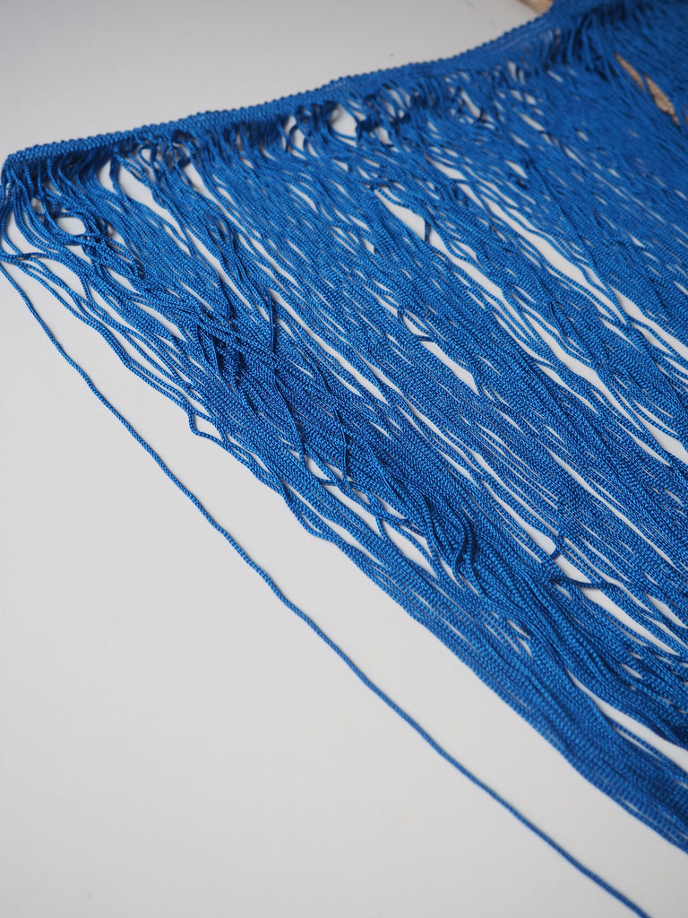 Sapphire Chainette Viscose Fringe 42cm