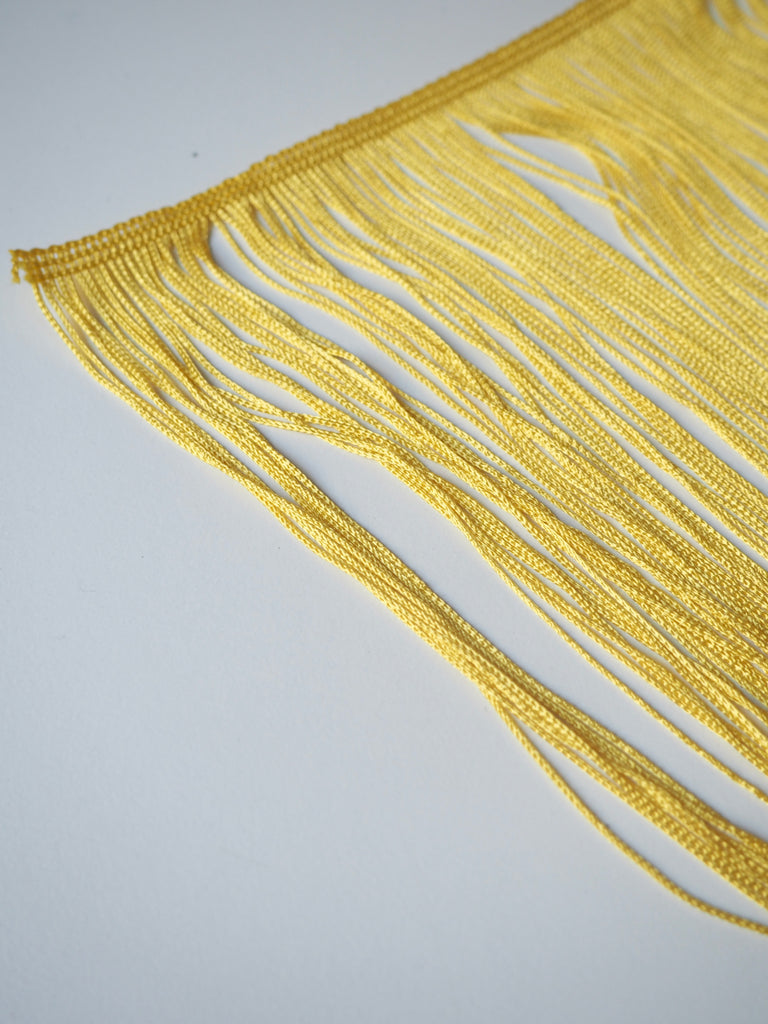 Yellow Chainette Viscose Fringe 45cm