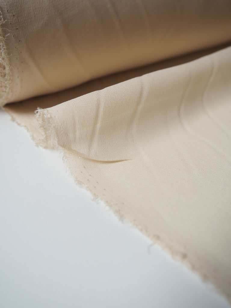 Beige Silk Chiffon