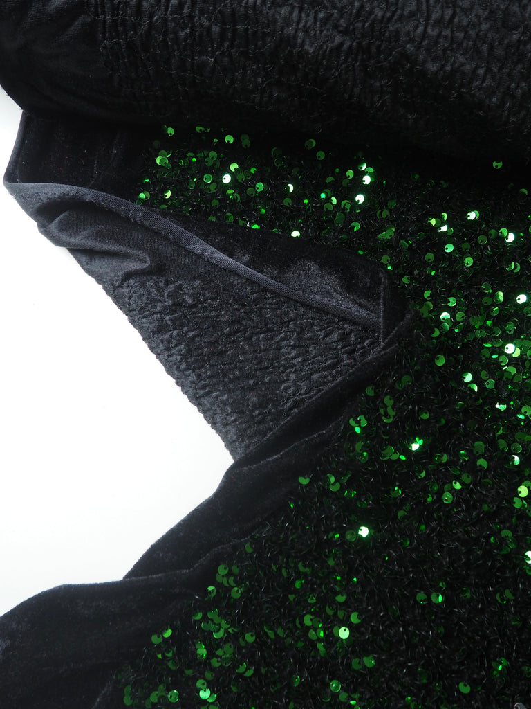 Green Sequin Velour