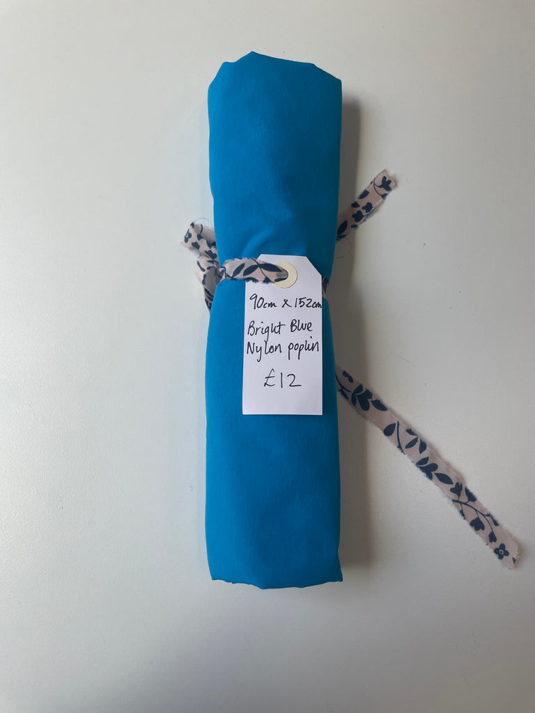 Bright Blue Nylon Poplin Remnant
