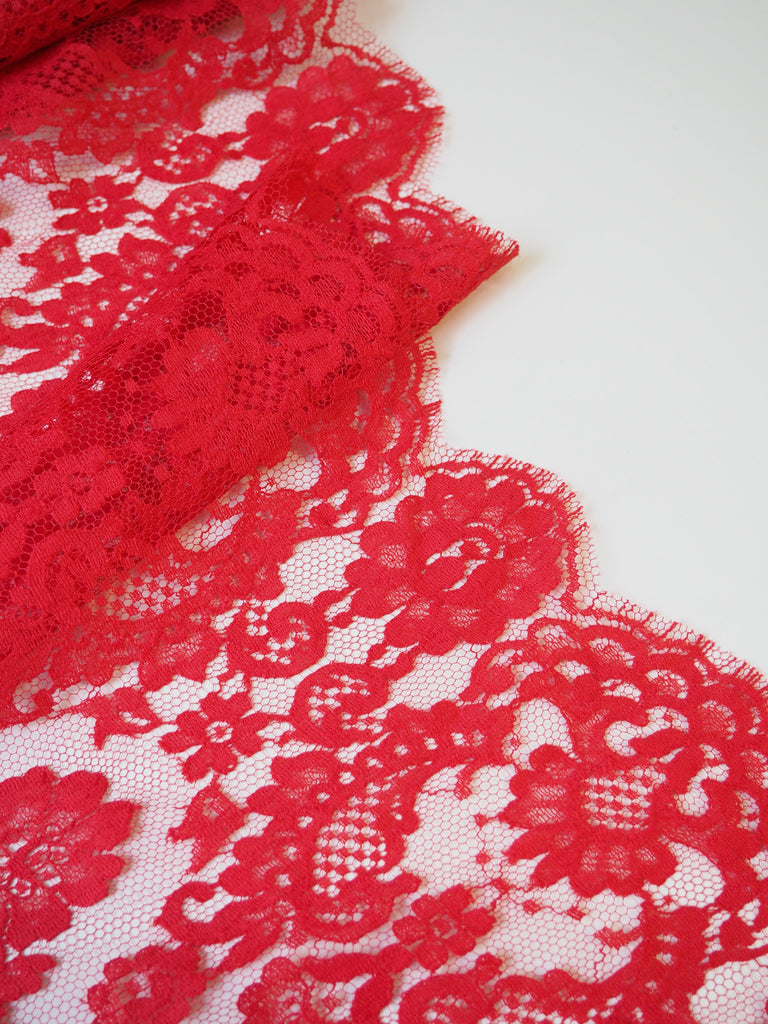 Cherry Corded Wave Scallop Lace Trim 33cm