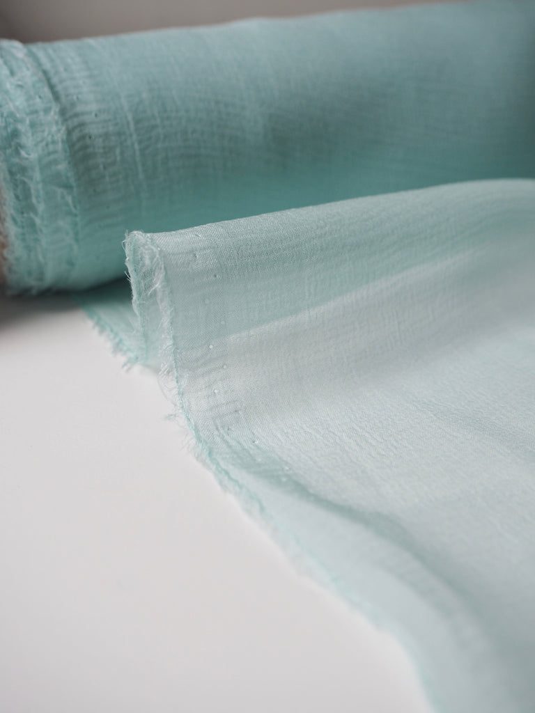 Aqua Silk Chiffon