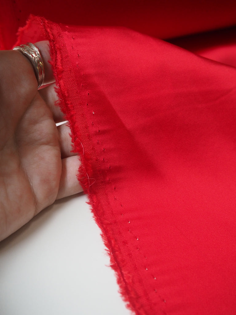 Red Viscose/Acetate Satin